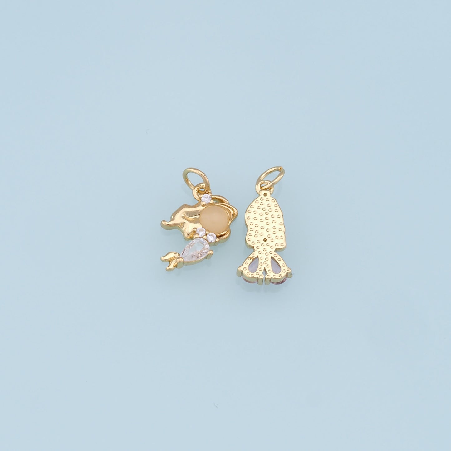 18K Gold Filled Boy Girl Pendant,Boy Girl Charm Bracelet Necklace for DIY Jewelry Making Supply