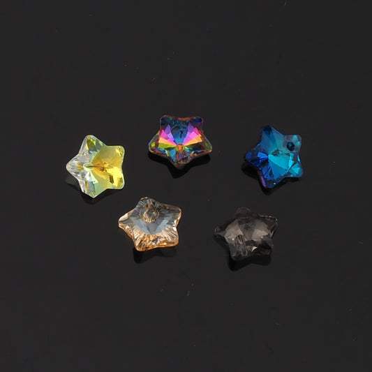 5pcs Star Crystal Pendant Crystal AB Rhinestones for DIY Craft Jewelry Making Supply