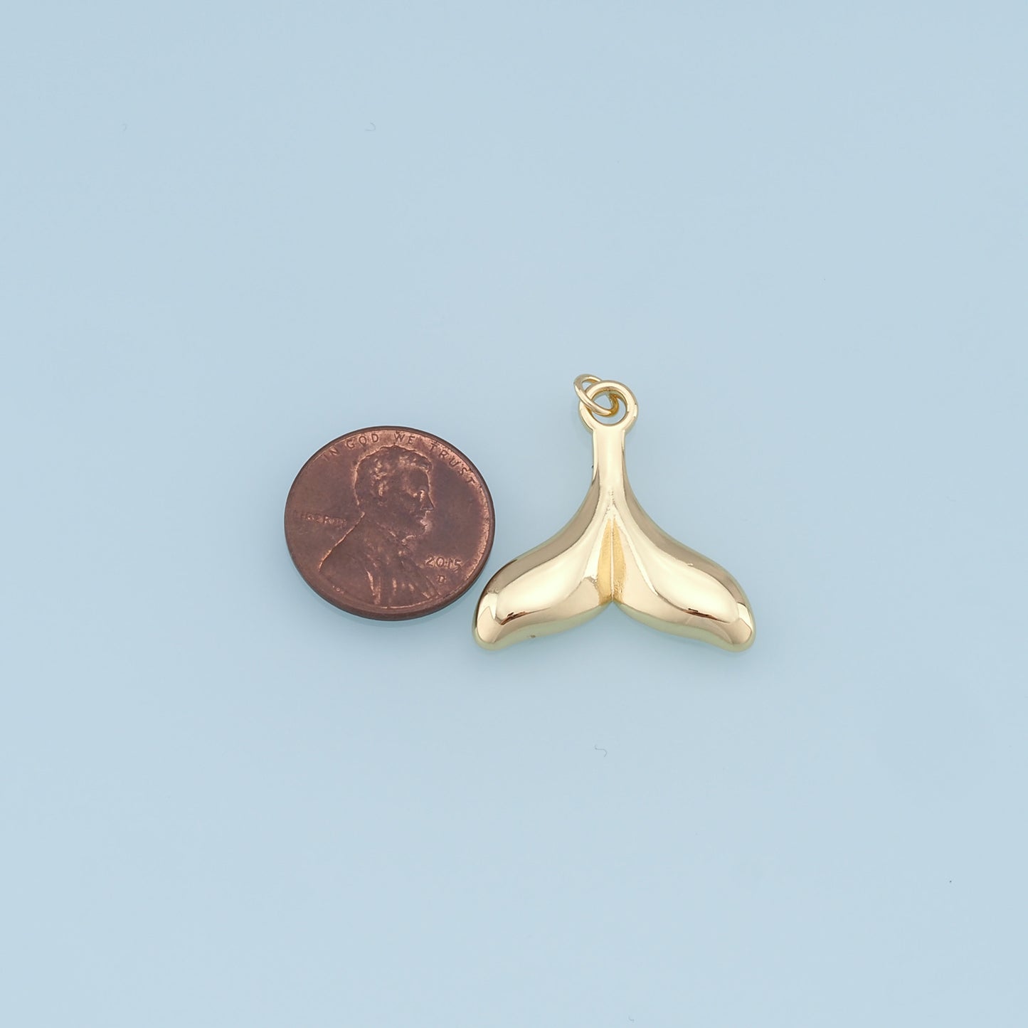 Gold Mermaid Charms,18K Gold Filled Tail Pendant,Mermaid Tail Charm Bracelet Necklace for DIY Jewelry Making Supply