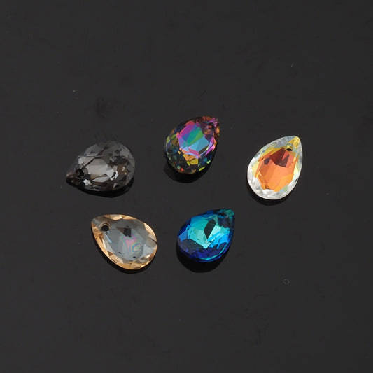 5pcs Teardrop Crystal Pendant Crystal AB Rhinestones for DIY Craft Jewelry Making Supply