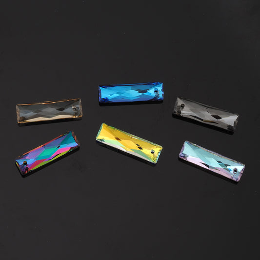 1pcs Rectangle Crystal Pendant Crystal AB Rhinestones for DIY Craft Jewelry Making Supply