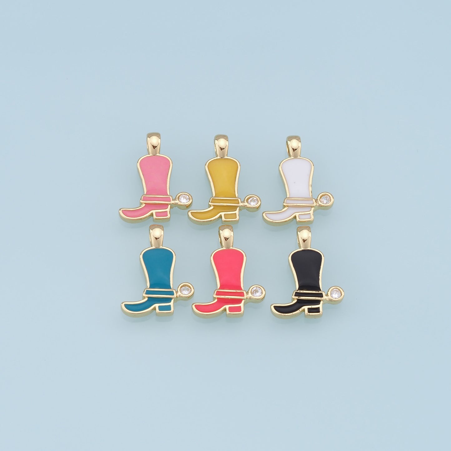 Gold Shoe Charms,18K Gold Filled Shoe Pendant,Shoe Charm Bracelet Necklace for DIY Jewelry Making Supply