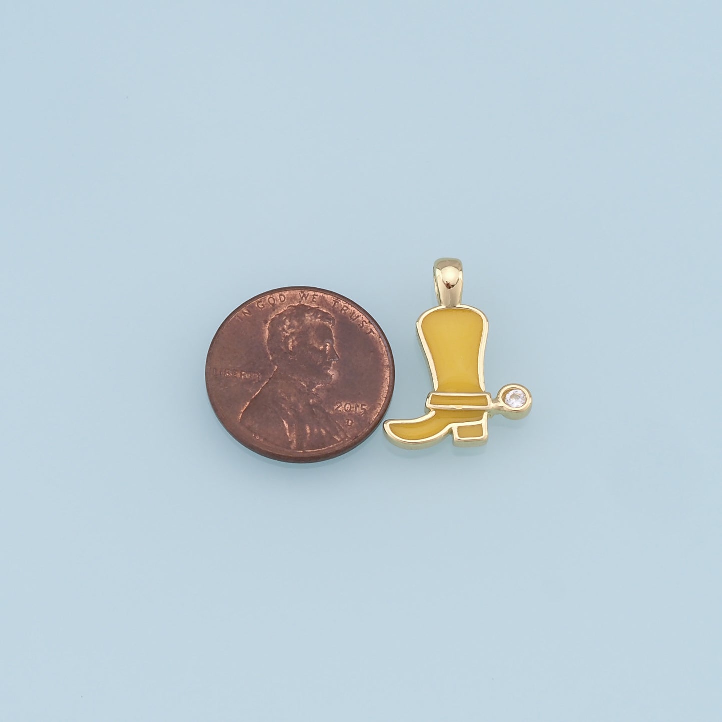 Gold Shoe Charms,18K Gold Filled Shoe Pendant,Shoe Charm Bracelet Necklace for DIY Jewelry Making Supply