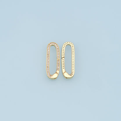 18K Gold Filled Oval Carabiner Clasp,Buckle Clasp,Carabiner Screw Clasp,Turnbuckle,for DIY Jewelry