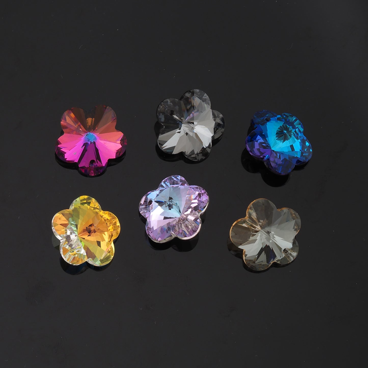 1pcs Flower Crystal Pendant Crystal AB Rhinestones for DIY Craft Jewelry Making Supply