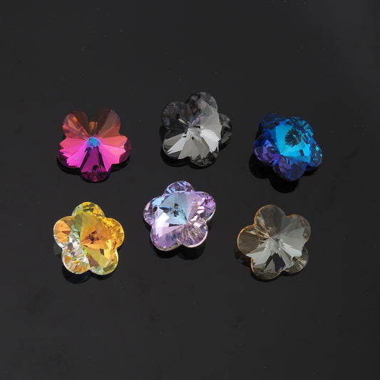 1pcs Flower Crystal Pendant Crystal AB Rhinestones for DIY Craft Jewelry Making Supply