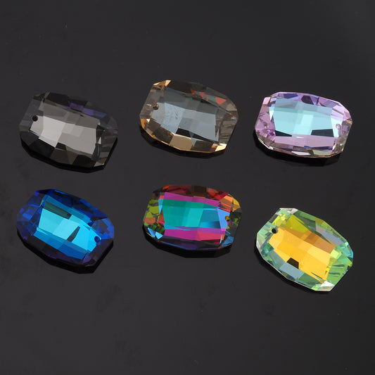 1pcs Oval Crystal Pendant Crystal AB Rhinestones for DIY Craft Jewelry Making Supply