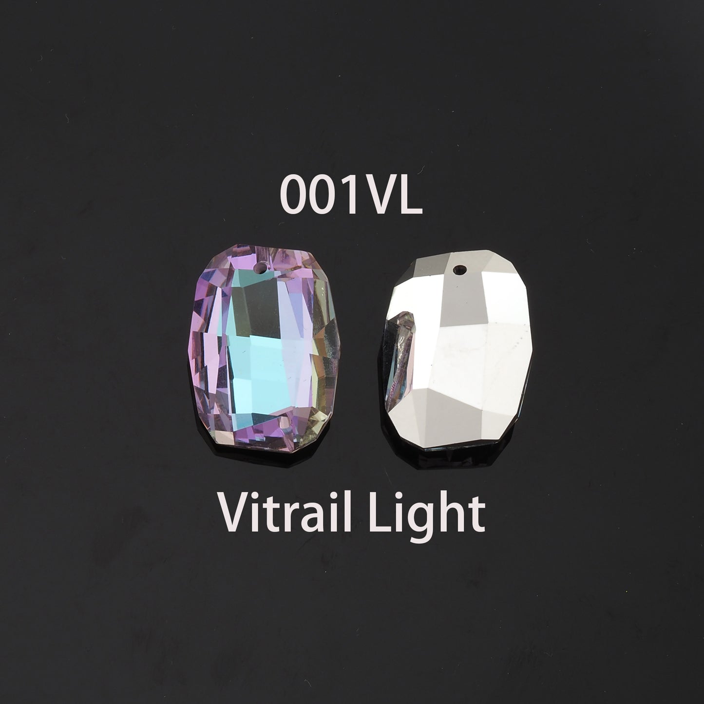 1pcs Oval Crystal Pendant Crystal AB Rhinestones for DIY Craft Jewelry Making Supply