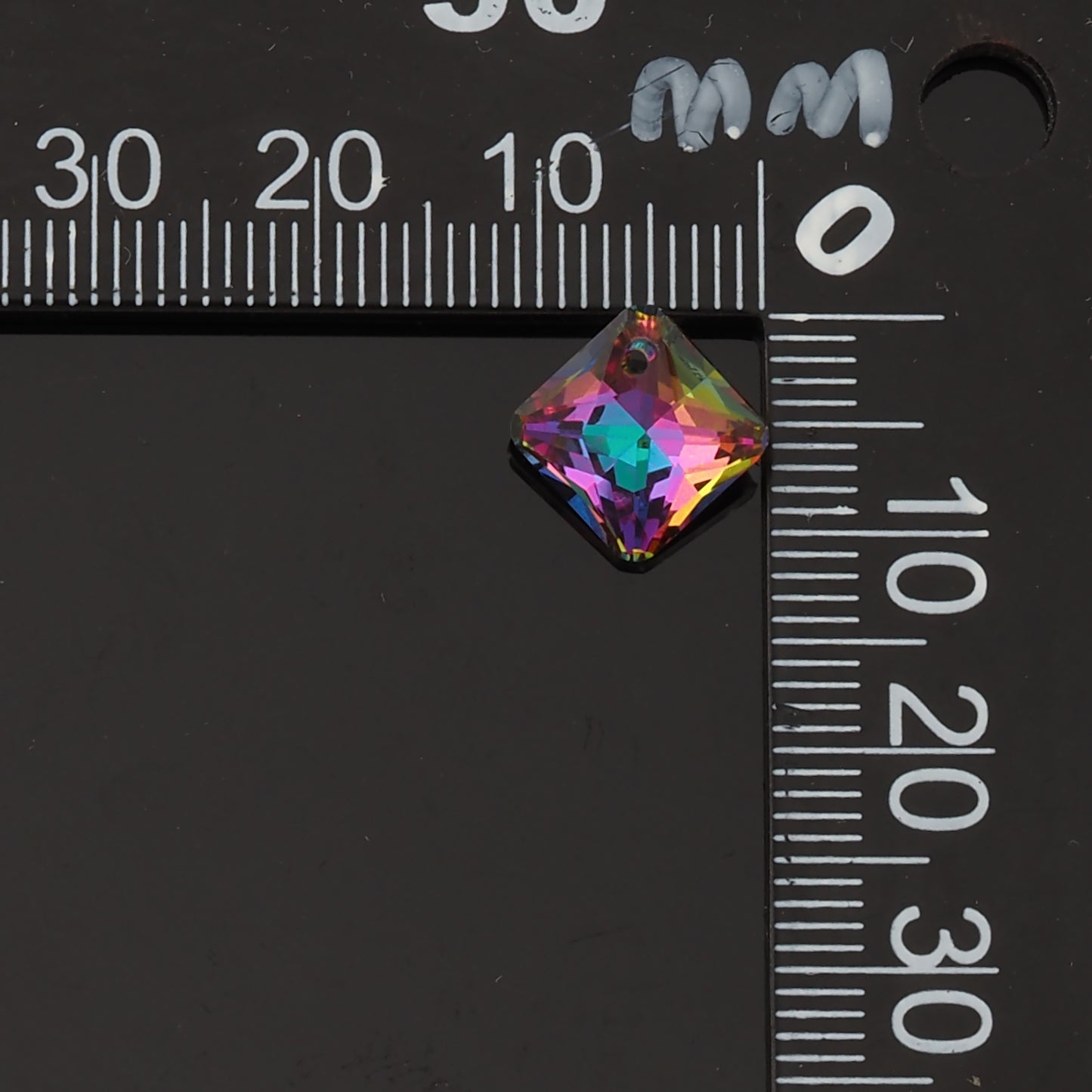 5pcs Square Crystal Pendant Crystal AB Rhinestones for DIY Craft Jewelry Making Supply