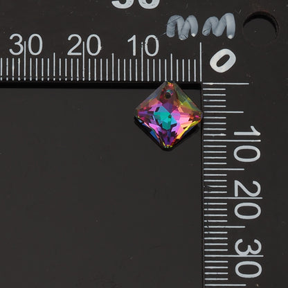 5pcs Square Crystal Pendant Crystal AB Rhinestones for DIY Craft Jewelry Making Supply
