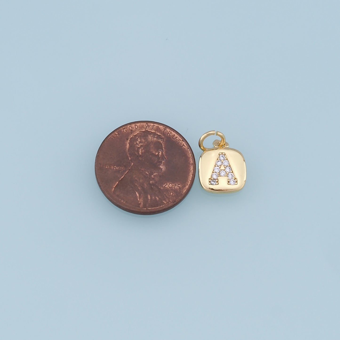 Gold letter Charms,18K Gold Filled letter Pendant,initial Charm Bracelet Necklace for DIY Jewelry Making Supply