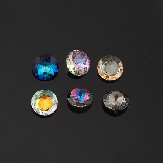 Round Crystal Pendant Crystal AB Rhinestones for DIY Craft Jewelry Making Supply