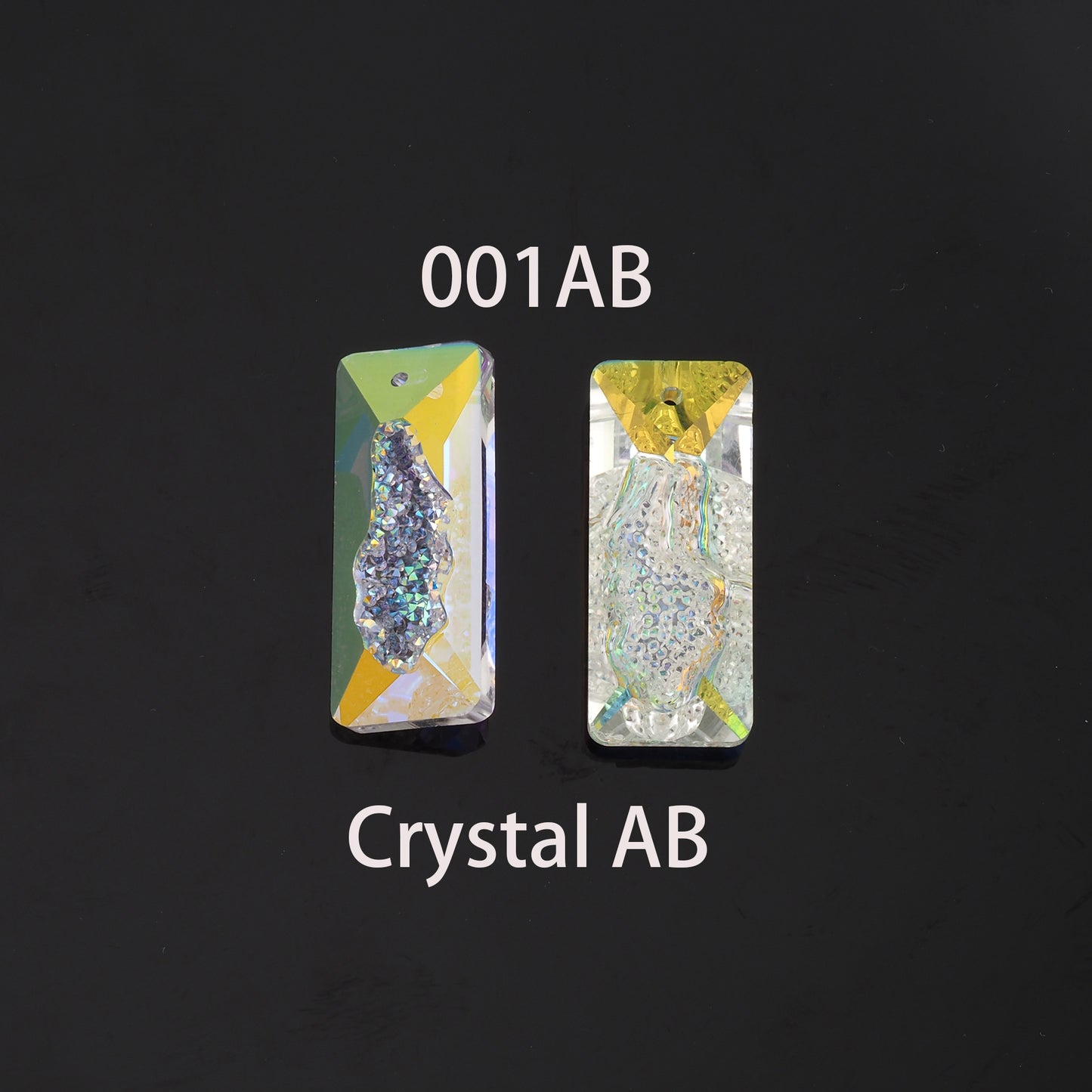 1pcs Rectangle Crystal Pendant Crystal AB Rhinestones for DIY Craft Jewelry Making Supply