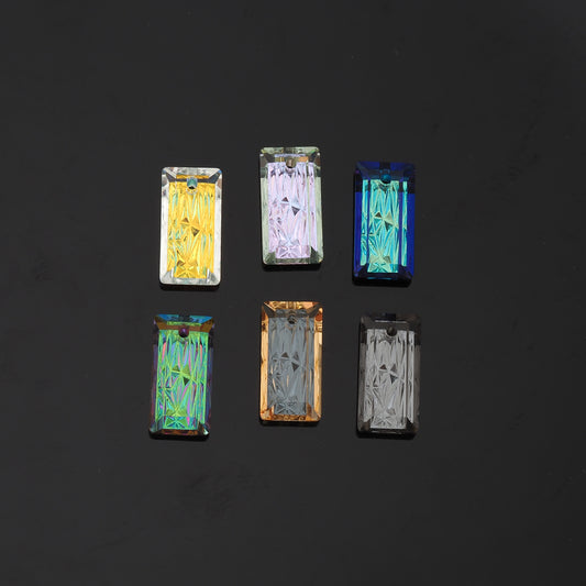 1pcs Rectangle Crystal Pendant Crystal AB Rhinestones for DIY Craft Jewelry Making Supply