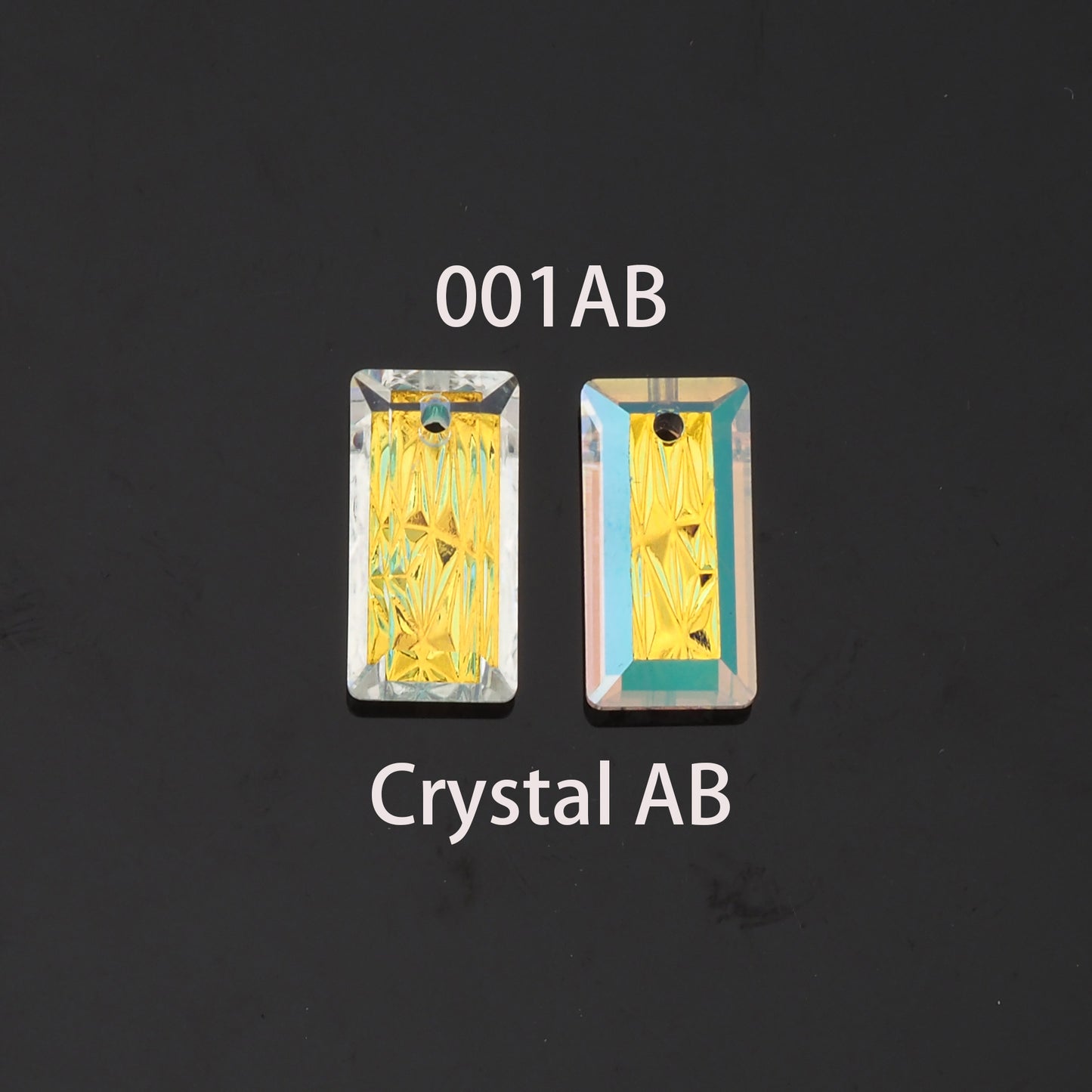 1pcs Rectangle Crystal Pendant Crystal AB Rhinestones for DIY Craft Jewelry Making Supply