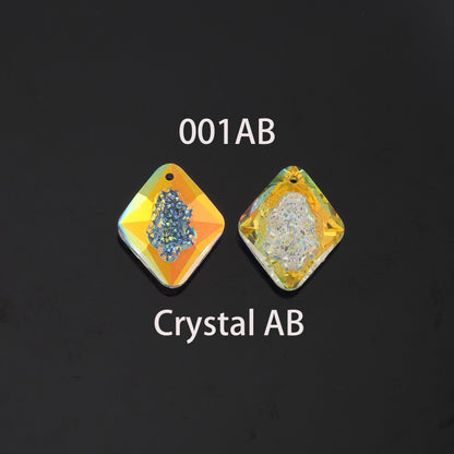 1pcs Rhombus Crystal Pendant Crystal AB Rhinestones for DIY Craft Jewelry Making Supply