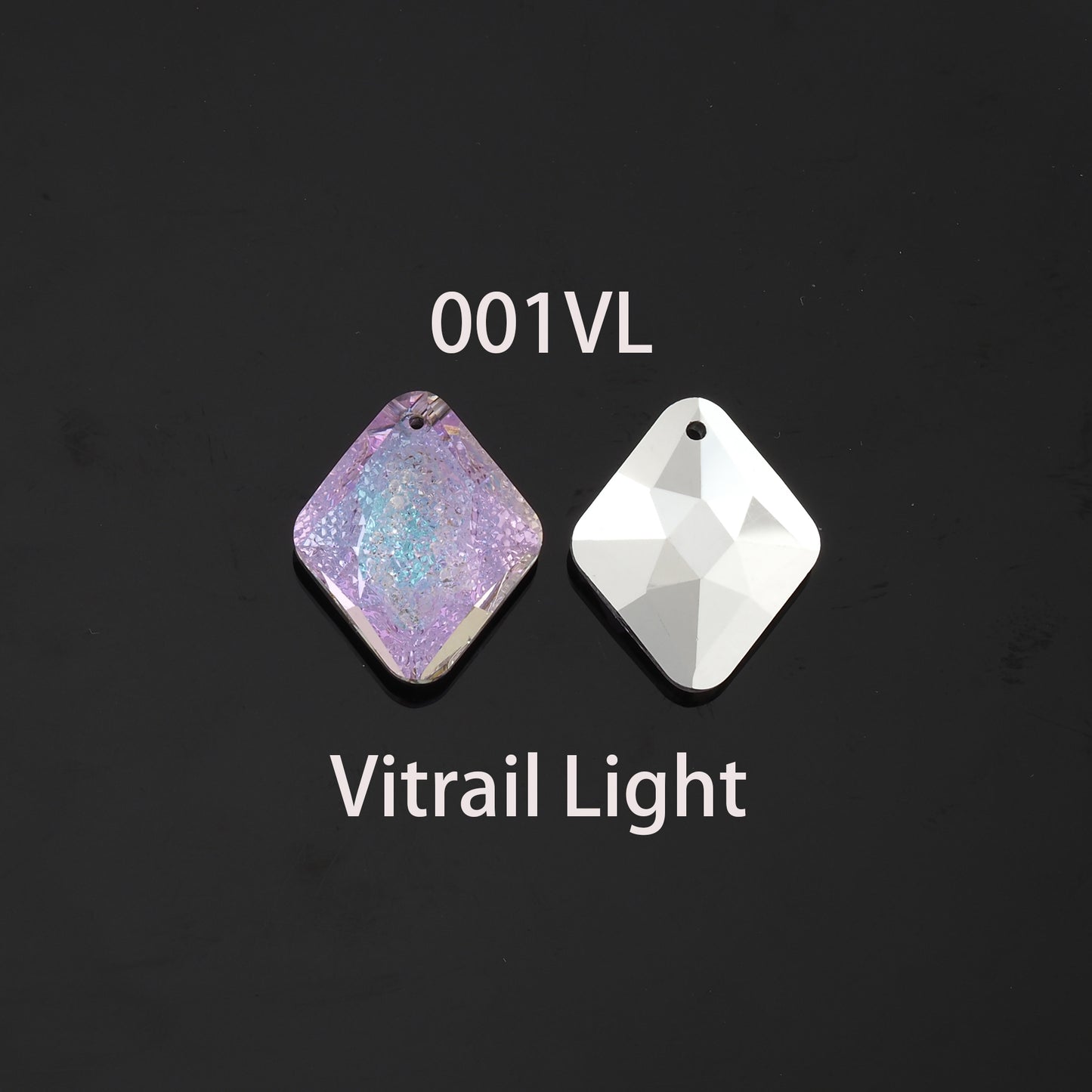 1pcs Rhombus Crystal Pendant Crystal AB Rhinestones for DIY Craft Jewelry Making Supply