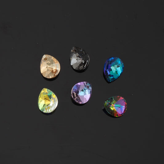 5pcs Teardrop Crystal Pendant Crystal AB Rhinestones for DIY Craft Jewelry Making Supply