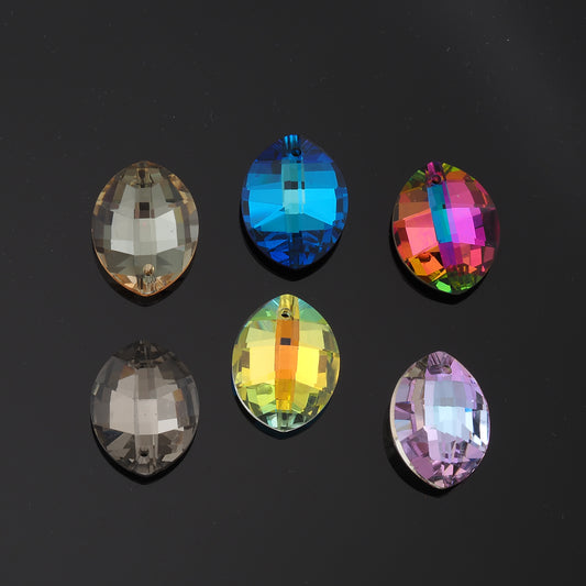 1pcs Horse Eye Crystal Pendant Crystal AB Rhinestones for DIY Craft Jewelry Making Supply