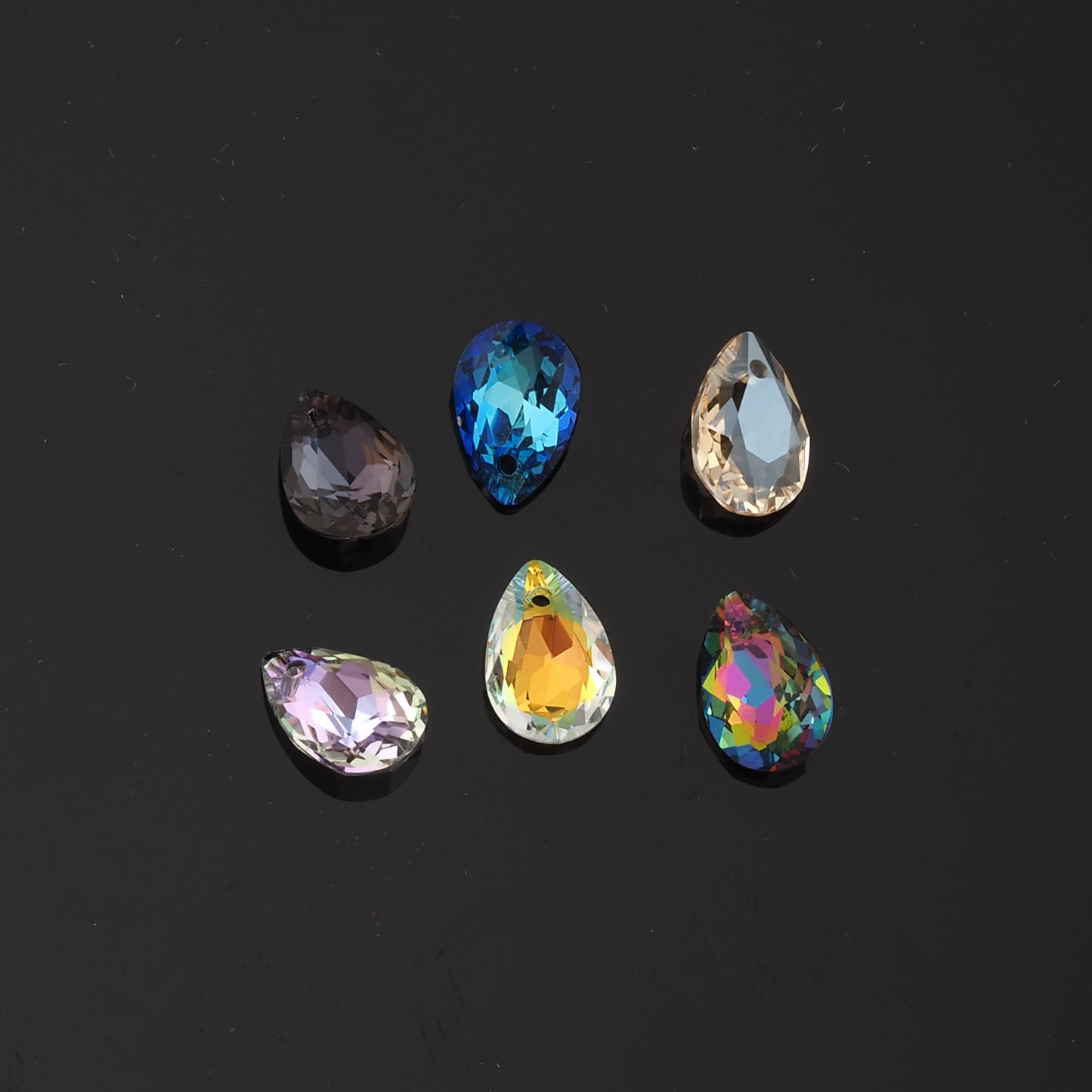 5pcs Teardrop Crystal Pendant Crystal AB Rhinestones for DIY Craft Jewelry Making Supply