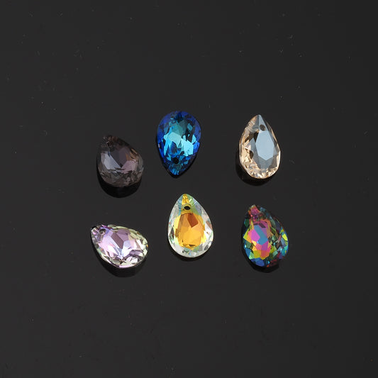 5pcs Teardrop Crystal Pendant Crystal AB Rhinestones for DIY Craft Jewelry Making Supply