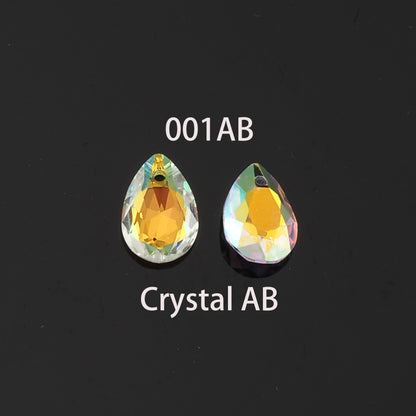 5pcs Teardrop Crystal Pendant Crystal AB Rhinestones for DIY Craft Jewelry Making Supply