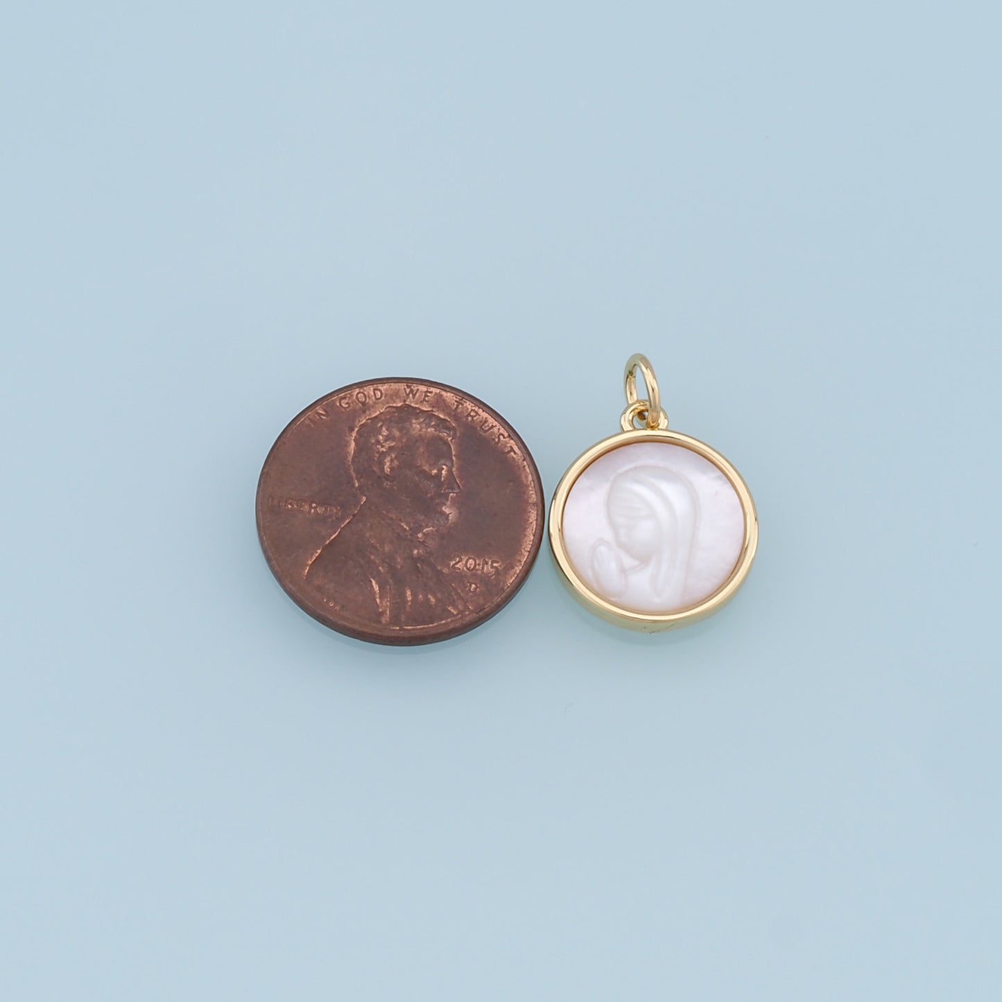 Gold virgin mary Charms,18K Gold Filled Our Lady of Guadalupe Pendant,virgin mary Charm Bracelet Necklace for DIY Jewelry Making Supply