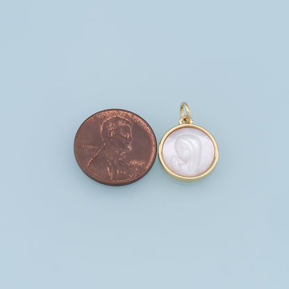 Gold virgin mary Charms,18K Gold Filled Our Lady of Guadalupe Pendant,virgin mary Charm Bracelet Necklace for DIY Jewelry Making Supply