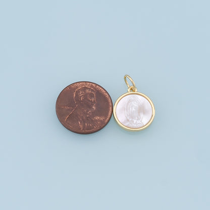 Gold virgin mary Charms,18K Gold Filled Our Lady of Guadalupe Pendant,virgin mary Charm Bracelet Necklace for DIY Jewelry Making Supply