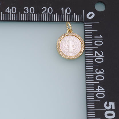 Gold virgin mary Charms,18K Gold Filled Our Lady of Guadalupe Pendant,CZ virgin mary Charm Bracelet Necklace for DIY Jewelry Making Supply