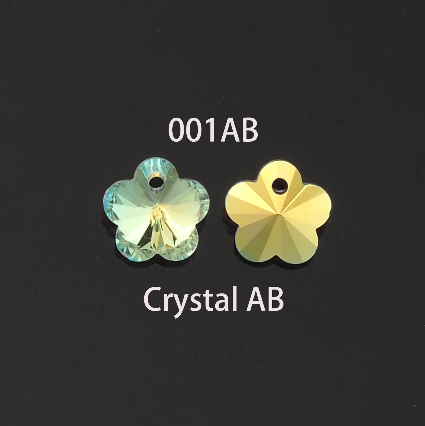 5pcs Flower Crystal Pendant Crystal AB Rhinestones for DIY Craft Jewelry Making Supply
