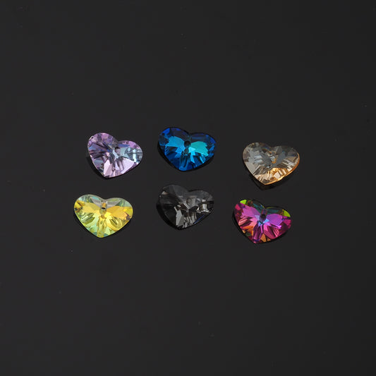 1pcs Heart Crystal Pendant Crystal AB Rhinestones for DIY Craft Jewelry Making Supply