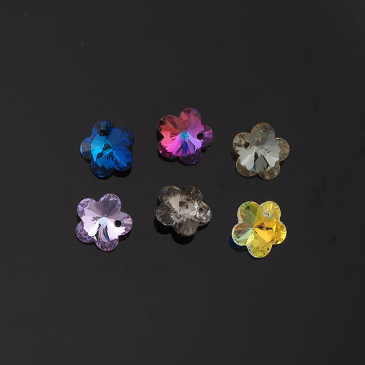 1pcs Flower Crystal Pendant Crystal AB Rhinestones for DIY Craft Jewelry Making Supply