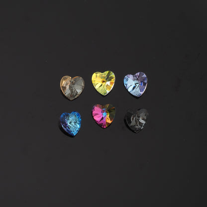 1pcs Heart Crystal Pendant Crystal AB Rhinestones for DIY Craft Jewelry Making Supply