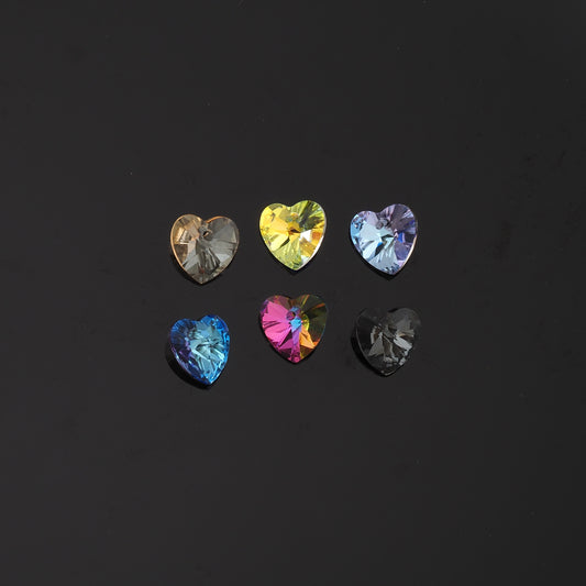 1pcs Heart Crystal Pendant Crystal AB Rhinestones for DIY Craft Jewelry Making Supply