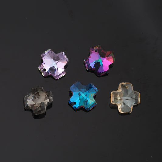 1pcs Cross Crystal Pendant Crystal AB Rhinestones for DIY Craft Jewelry Making Supply
