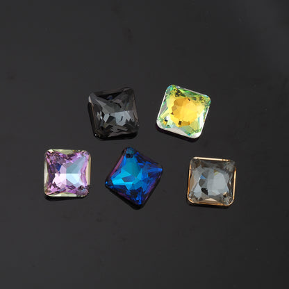 1pcs Square Crystal Pendant Crystal AB Rhinestones for DIY Craft Jewelry Making Supply