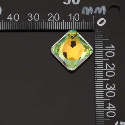 1pcs Square Crystal Pendant Crystal AB Rhinestones for DIY Craft Jewelry Making Supply