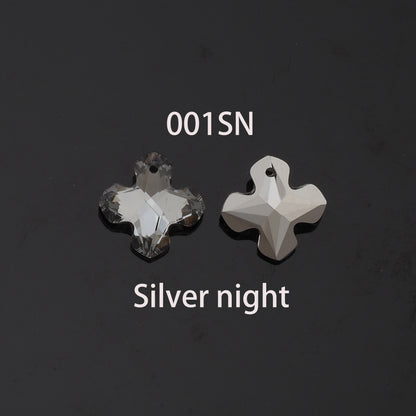1pcs Cross Crystal Pendant Crystal AB Rhinestones for DIY Craft Jewelry Making Supply