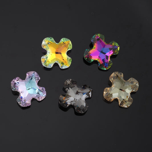 1pcs Cross Crystal Pendant Crystal AB Rhinestones for DIY Craft Jewelry Making Supply
