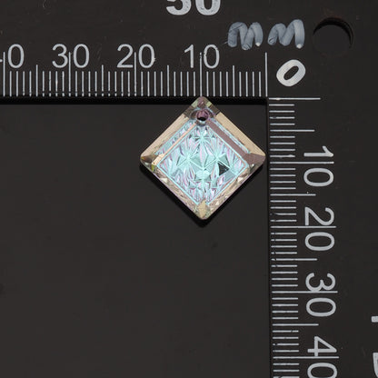 1pcs Square Crystal Pendant Crystal AB Rhinestones for DIY Craft Jewelry Making Supply