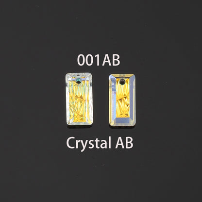 1pcs Rectangle Crystal Pendant Crystal AB Rhinestones for DIY Craft Jewelry Making Supply