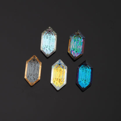 1pcs Hexagon Crystal Pendant Crystal AB Rhinestones for DIY Craft Jewelry Making Supply