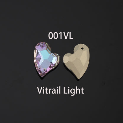 1pcs Heart Crystal Pendant Crystal AB Rhinestones for DIY Craft Jewelry Making Supply