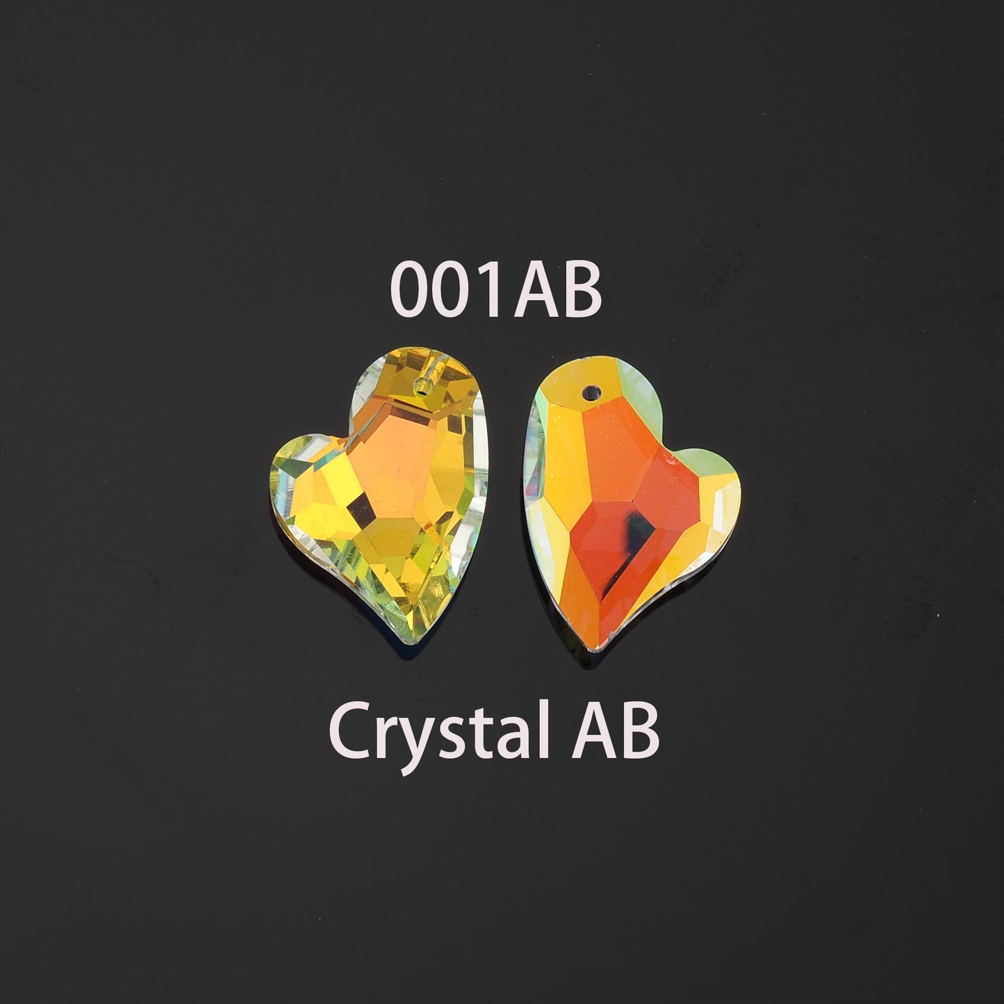 1pcs Heart Crystal Pendant Crystal AB Rhinestones for DIY Craft Jewelry Making Supply