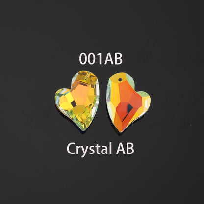 1pcs Heart Crystal Pendant Crystal AB Rhinestones for DIY Craft Jewelry Making Supply