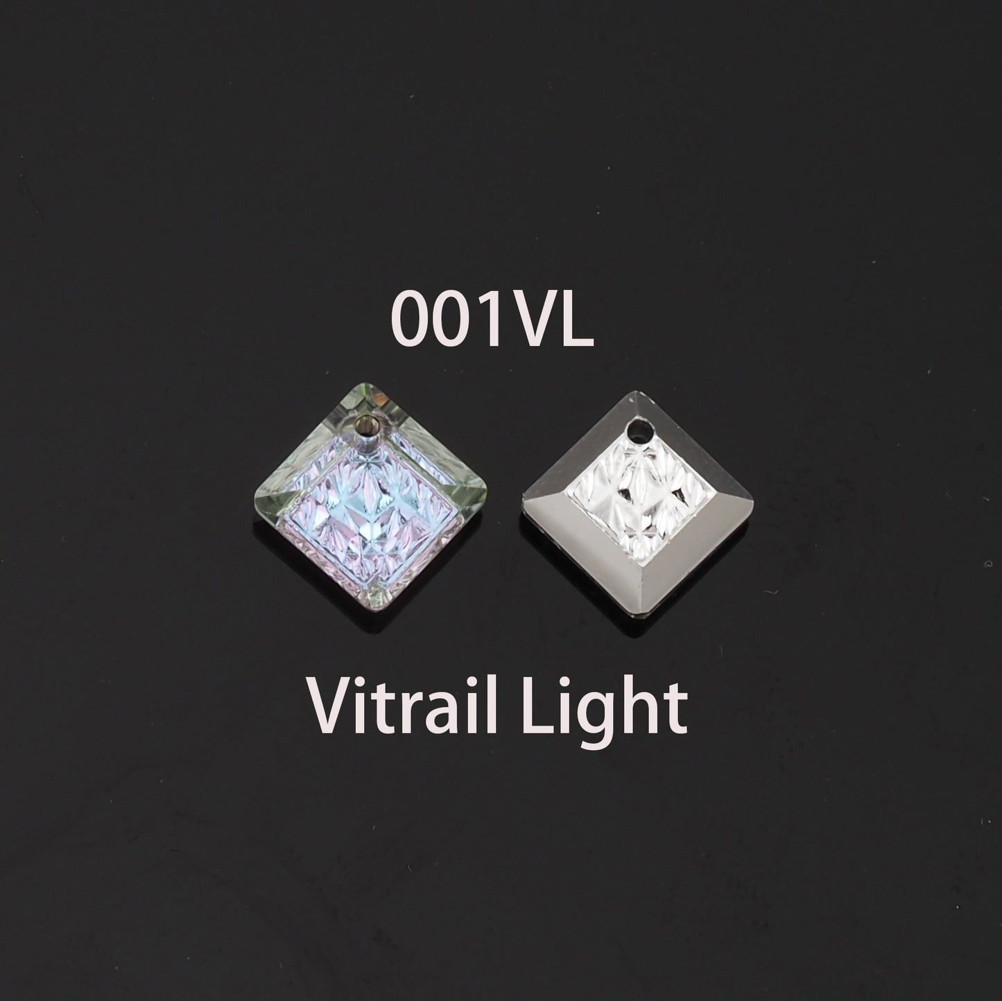 1pcs Square Crystal Pendant Crystal AB Rhinestones for DIY Craft Jewelry Making Supply
