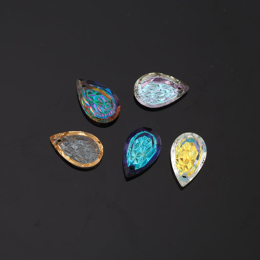 1pcs Teardrop Crystal Pendant Crystal AB Rhinestones for DIY Craft Jewelry Making Supply