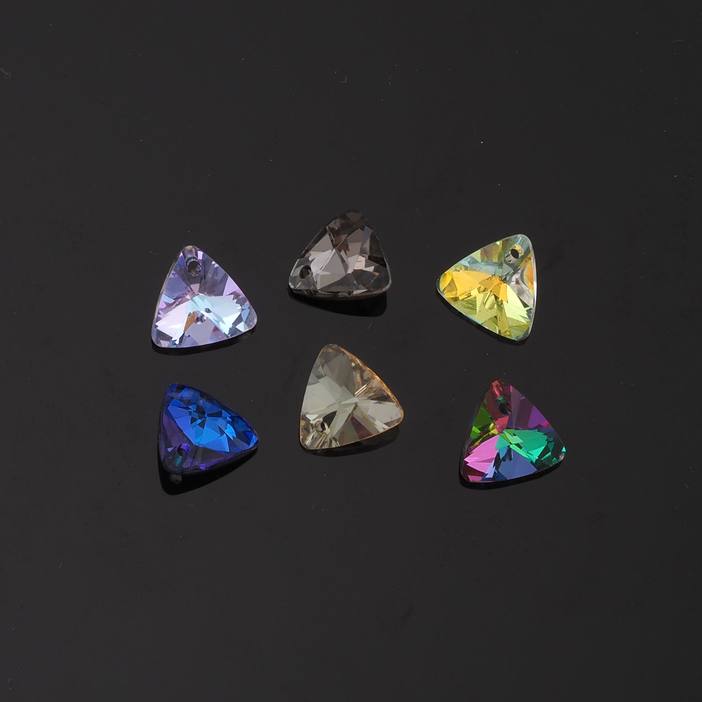 1pcs Triangle Crystal Pendant Crystal AB Rhinestones for DIY Craft Jewelry Making Supply