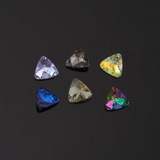 1pcs Triangle Crystal Pendant Crystal AB Rhinestones for DIY Craft Jewelry Making Supply